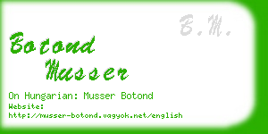 botond musser business card